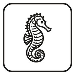 seahorse line art © miftakhul