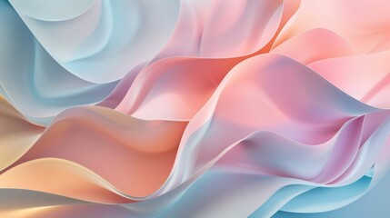 Obraz premium Vibrant Abstract Silk Waves in Pastel Colors