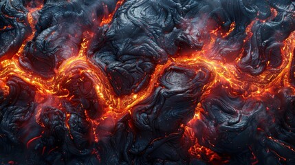 Lava-like textures with glowing cracks