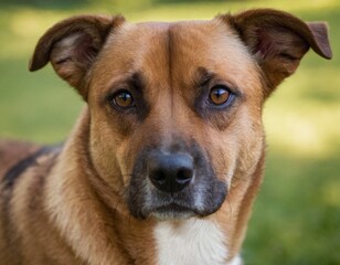 A relaxed lhasa apso lying in a shaded spot under a tree