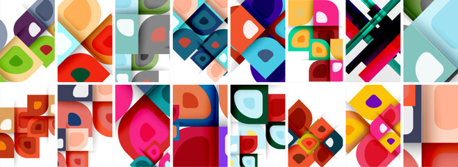 Set of low poly triangles poster geometric backgrounds. Vector Illustration For Wallpaper, Banner, Background, Card, Book Illustration, landing page