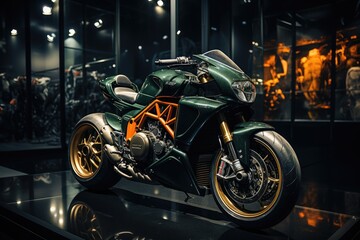 Garage organized with shelves and aligned cars., generative IA