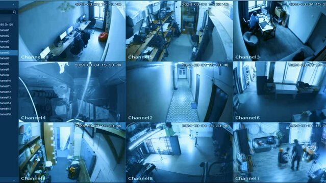 Security Surveillance Multi-Camera Setup in Office and Warehouse