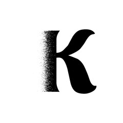 Alphabet Line Art Illustration Flat Design