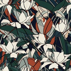 Floral seamless pattern, flower pattern, background.