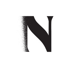 Alphabet Line Art Illustration Flat Design