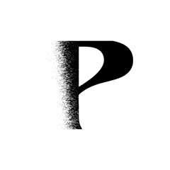 Alphabet Line Art Illustration Flat Design