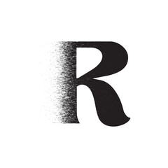 Alphabet Line Art Illustration Flat Design