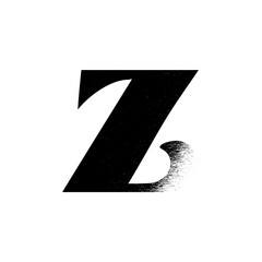 Alphabet Line Art Illustration Flat Design