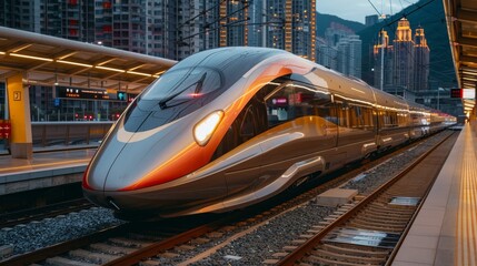 Urban landscape integration  high speed train network with maglev technology interface