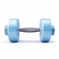 Fototapeta premium Dumbbell icon, gym equipment, weightlifting symbol, bodybuilding 3d realistic logo, dumbbell sport