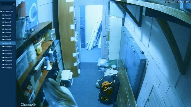 Security Surveillance Camera Setup in Warehouse