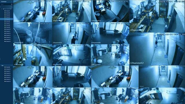 Security Surveillance Multi-Camera Setup in Office and Warehouse