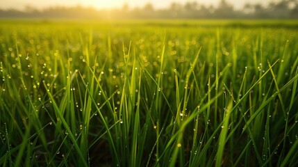 Fototapeta premium Middle of the rice field UHD wallpaper