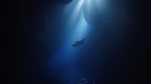 Underwater drone capturing rare marine life in the abyss with high definition cameras