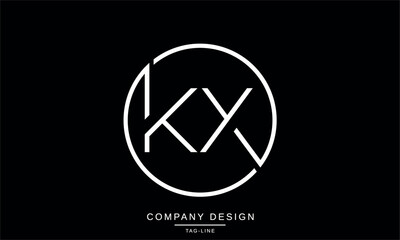 Fototapeta premium KX, XK Abstract Letters Logo Monogram Design Font Vector Initials