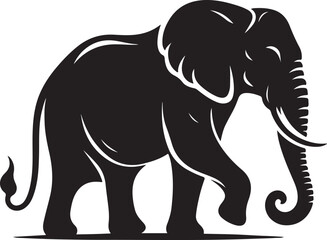 Obraz premium elephent silhoutte vector art illustration.