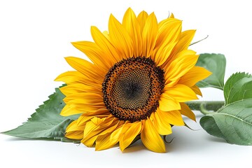 Obraz premium sunflower on white background