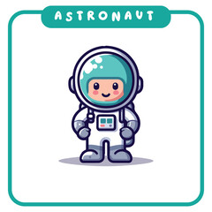 Cute astronaut, coloring book