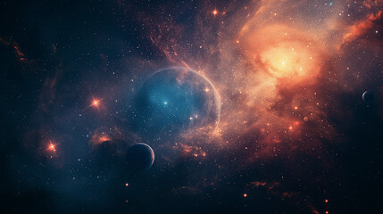 Cosmic wonders with planets and stars.