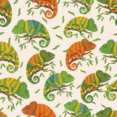 chameleon pattern in flat vector,background,wrapper,fabric,cover,wallpaper,etc
