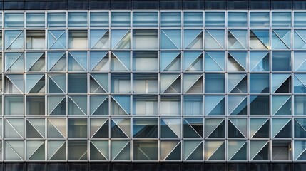 Obraz premium The building has a lot of windows and a lot of glass