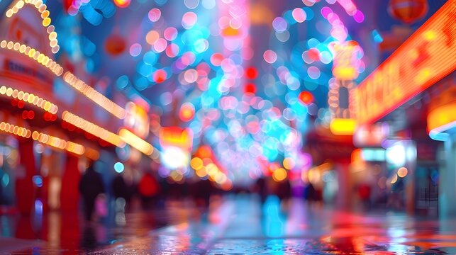 Defocused Fremont Street Experience Lights in Las vegas