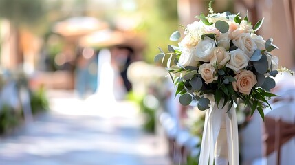 Las Vegas Wedding Ceremony in Shallow Depth of Field with Ample Copy Space
