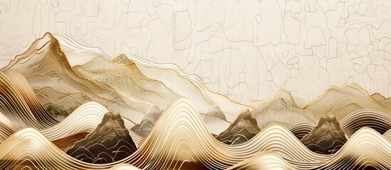 Abstract artistic background. Chinese wind wallpaper, ink wash, new Chinese style. Painting. modern Art. Wallpapers, posters, cards, murals, prints. AI generated illustration