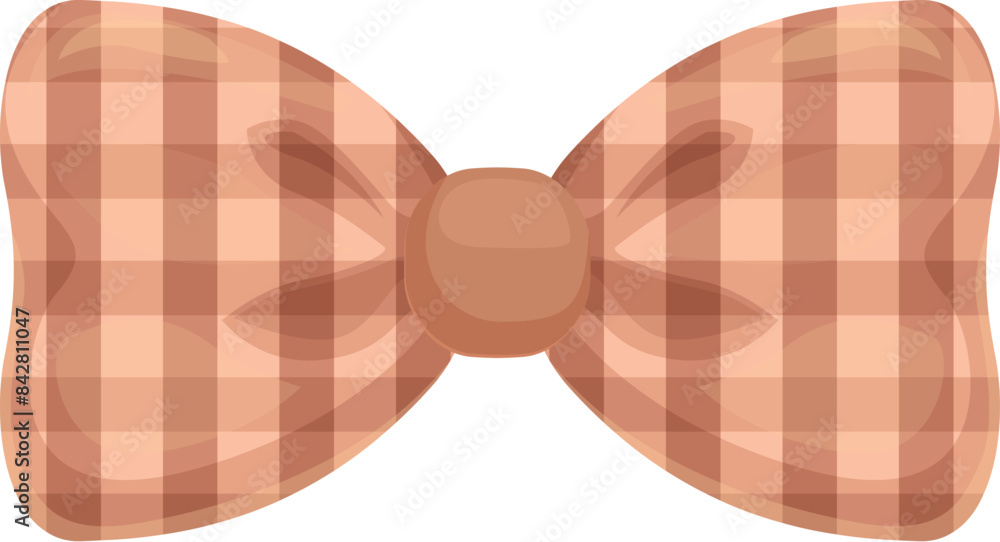 Poster stylish brown checkered bow tie adding a touch of class and sophistication
