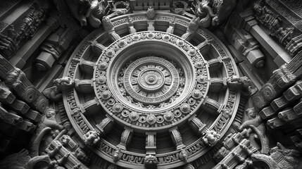 Fototapeta premium Spiritual symbols in intricate designs.