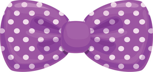 Purple bow tie with white polka dots is a stylish and fun accessory that can add a touch of personality to any outfit © nsit0108