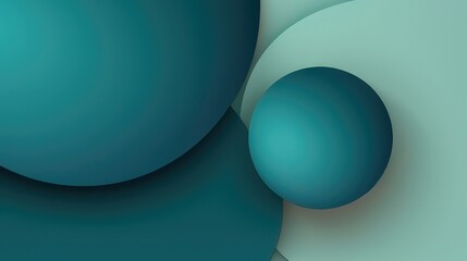 A stylish arrangement of abstract geometric shapes in blue and teal hues against a light green backdrop, representing creativity and modernity. This modern abstract art style exudes a sleek, minimalis