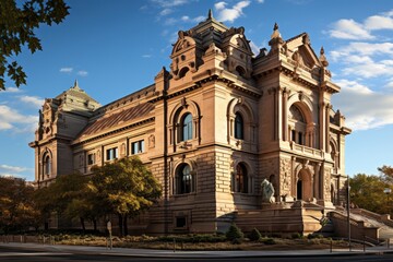 Fototapeta premium Galleries rich in art at the New York Metropolitan Museum., generative IA