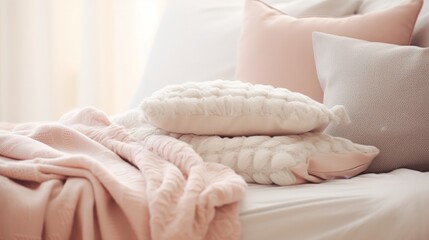Serene Blush and Ivory Cozy Textures