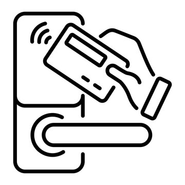 recommend clip art: Check out outline icon of card lock 