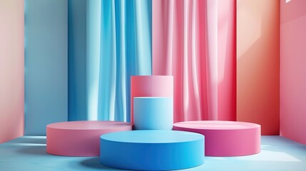 Product podium in discount theme in for product presentation 