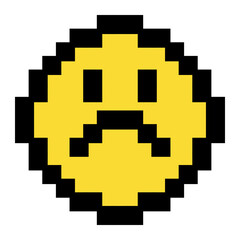 Obraz premium pixel art emoticon icon, 8bit style emoticon