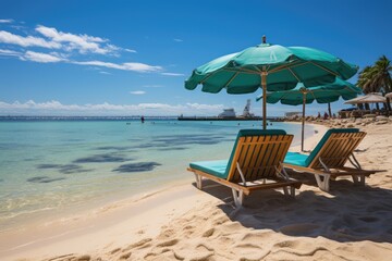 Smathers Beach, Key West White sands and crystal clear waters., generative IA