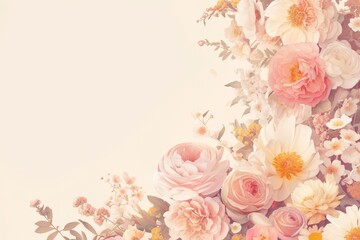 Delicate Floral Arrangement in Pastel Hues