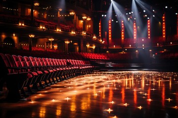 Ryman Auditorium Historical stage of country music in Nashville., generative IA