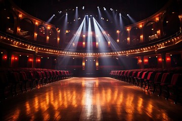 Ryman Auditorium Historical stage of country music in Nashville., generative IA