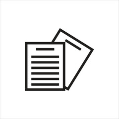 paper vector icon line template