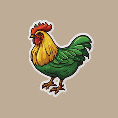 Hen logo design Royalty Free Vector
