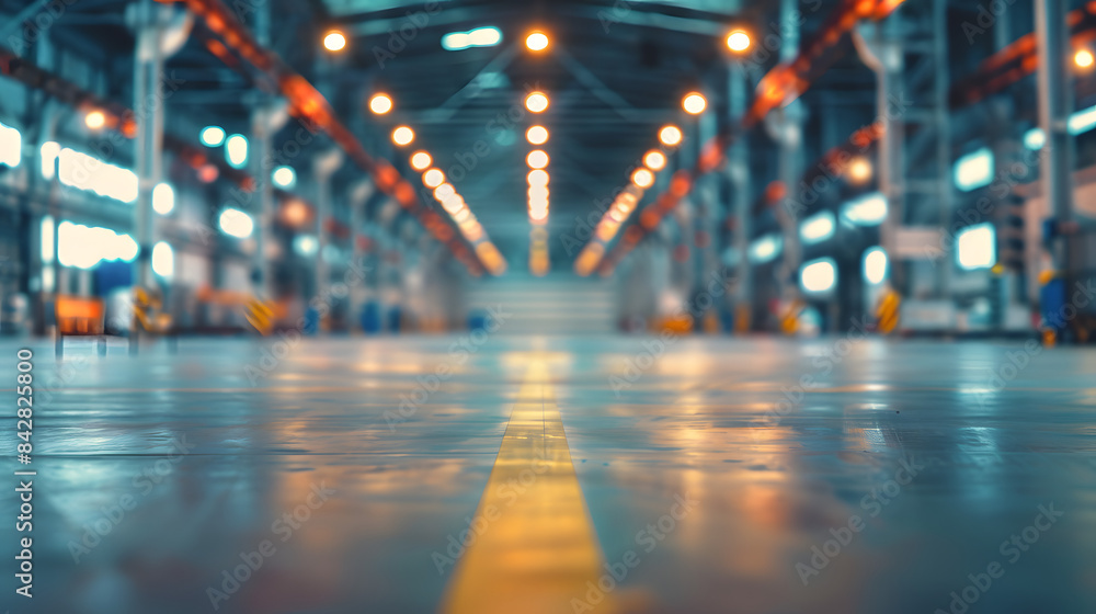 Aufkleber factory defocused. blurred factory without people with empty background. header. 8k. hd. copy space 