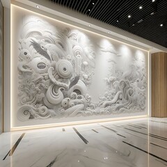 A white wall with a pattern on it highquality creative.