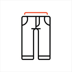 Trousers vector icon