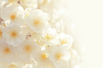 Delicate White Blossoms in Soft Light