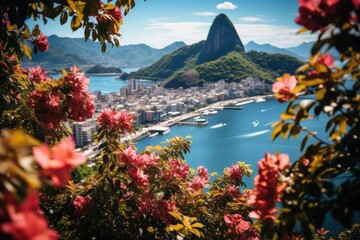 Christ the Majestic Redeemer embraces the river., generative IA