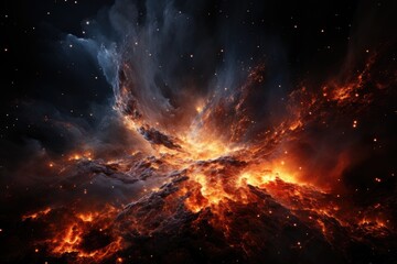 Fototapeta premium Black hole supermassive distorting the stellar light., generative IA